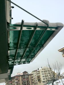 Camlı Paslanmaz Çelik Sundurma-1